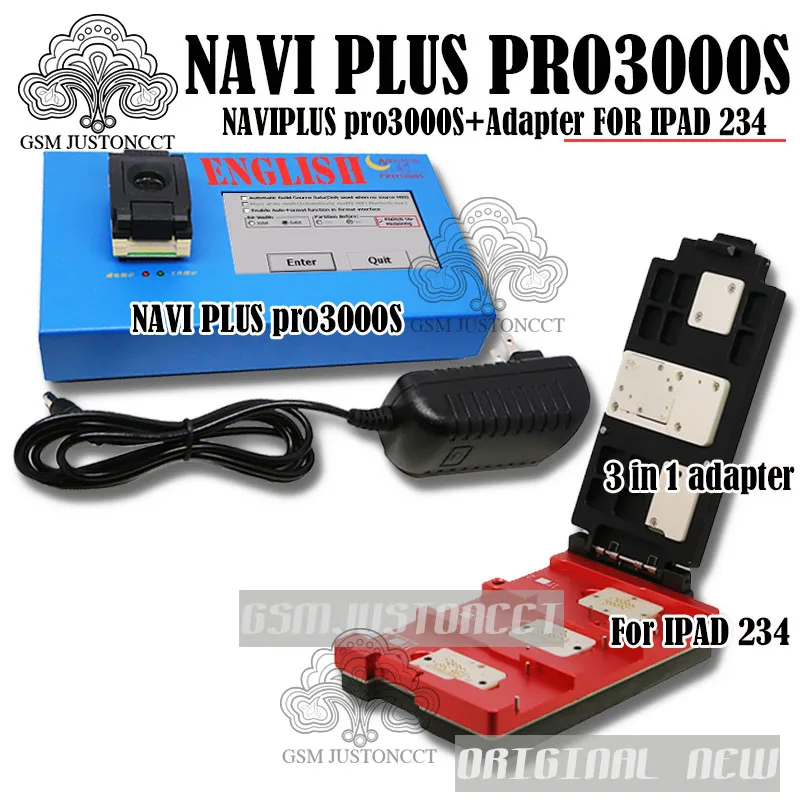 DHL к ipbox NAVIPLUS pro3000s/navi plus 3000 чип программист 32 бит+ 64 бит 2в1 для IPad 2, 3, 4 5 6 bypass icloud аккаунт - Цвет: pro3000s and for 234