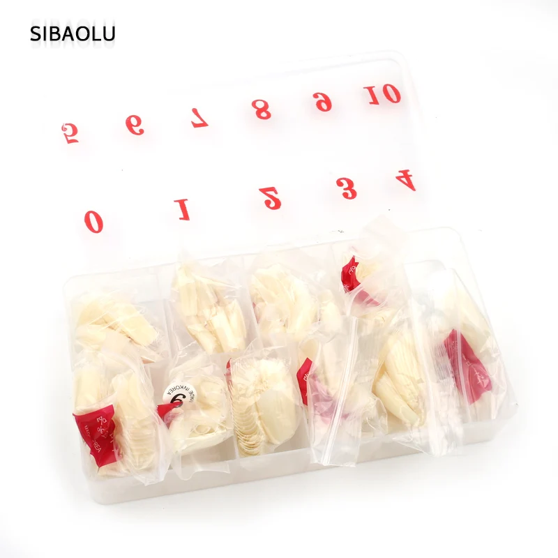 Sibaolu Высокое качество Поддельные Nail Art 500 шт./1000 шт. и 1 коробка накладные ногти