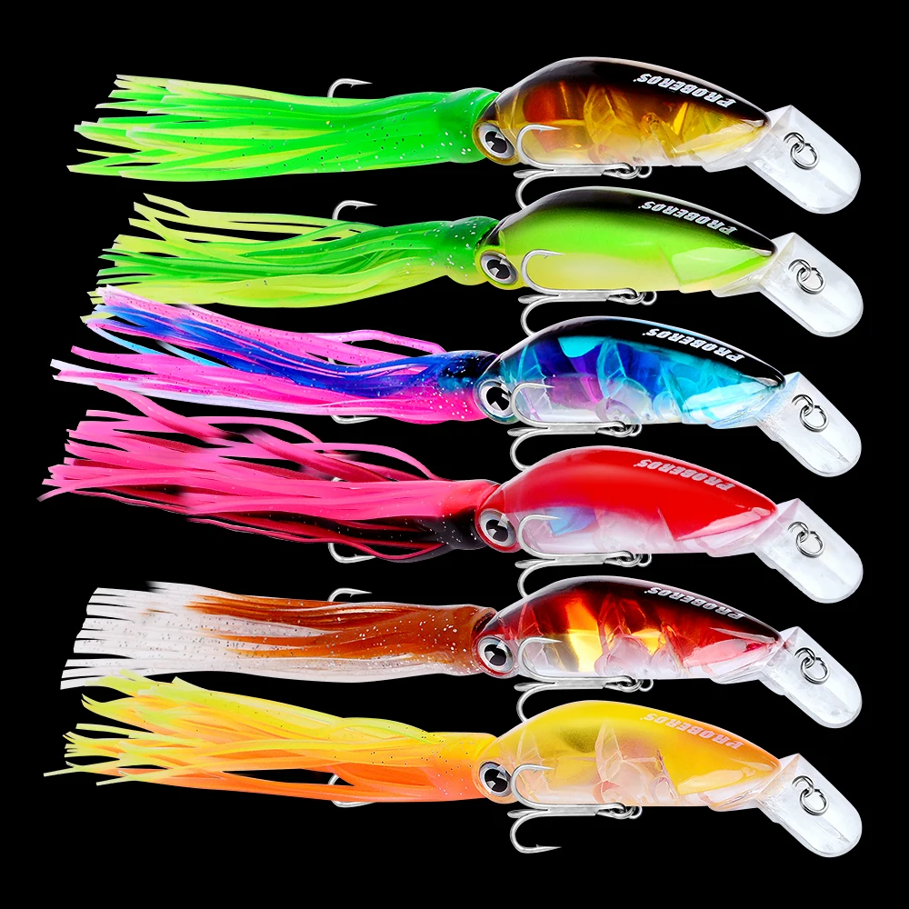 6pcs Sleeve Fish Fishing lure 6.89inch 17.5cm/18g 6 Colors Fishing Bait