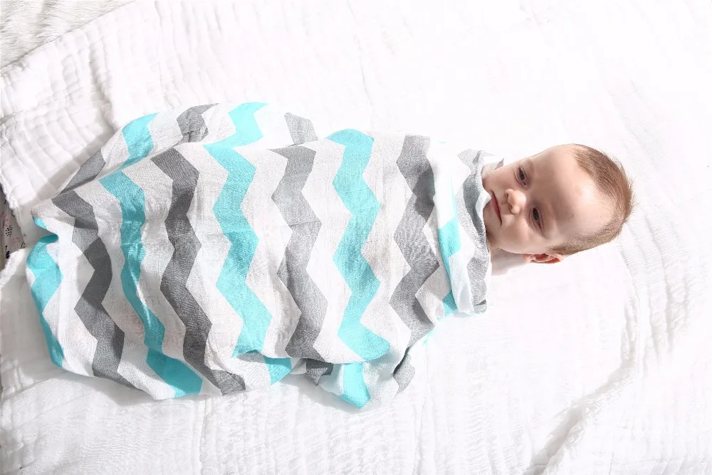 3 шт. Муслин 100% хлопок детские пеленки мягкий новорожденных одеяла для ванной марли Детские подгузники обёрточная бумага Sleepsack коляска