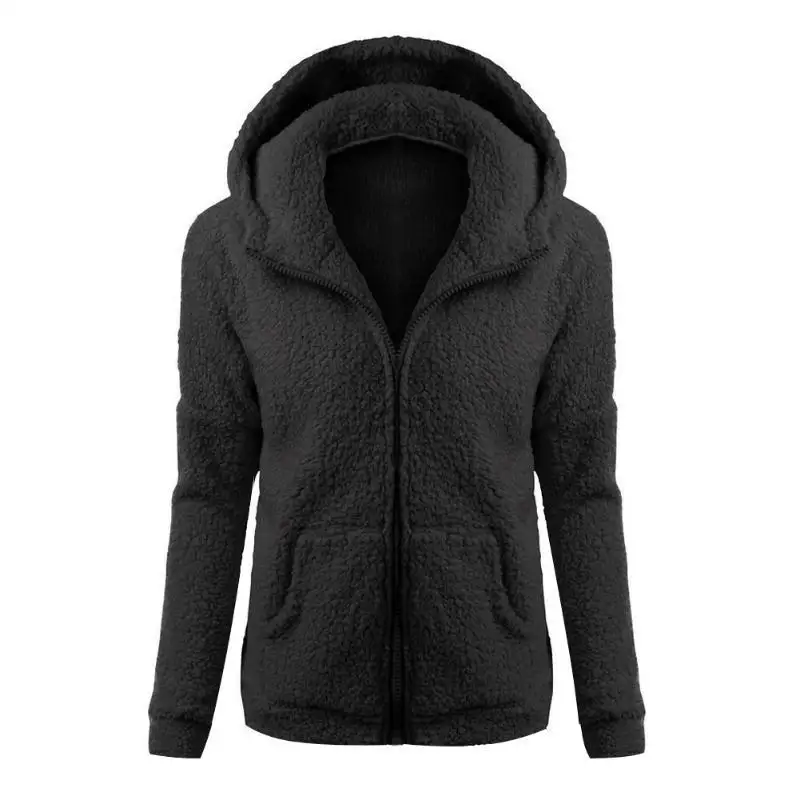 2018 New Women Winter Fleece Jacket Womens Thicken Warm Coat Female