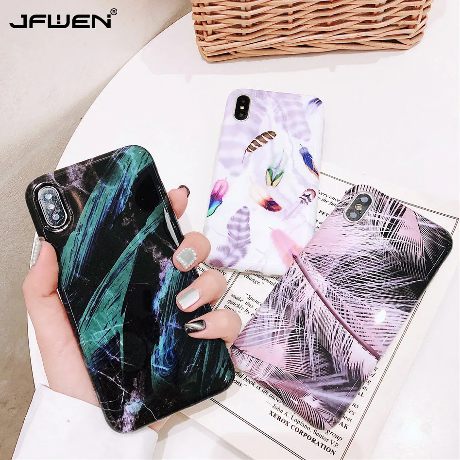 

Soft TPU Phone Case For iPhone XS Max XR Case Silicone Feather Back Cover For Coque iPhone 7 8 6 6S Plus X XS Max XR Case Cover