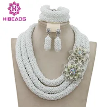 Улиточный крем Свадебный комплект ювелирных изделий Африканский арабский бисер эффектный набор ювелирных изделий WB410