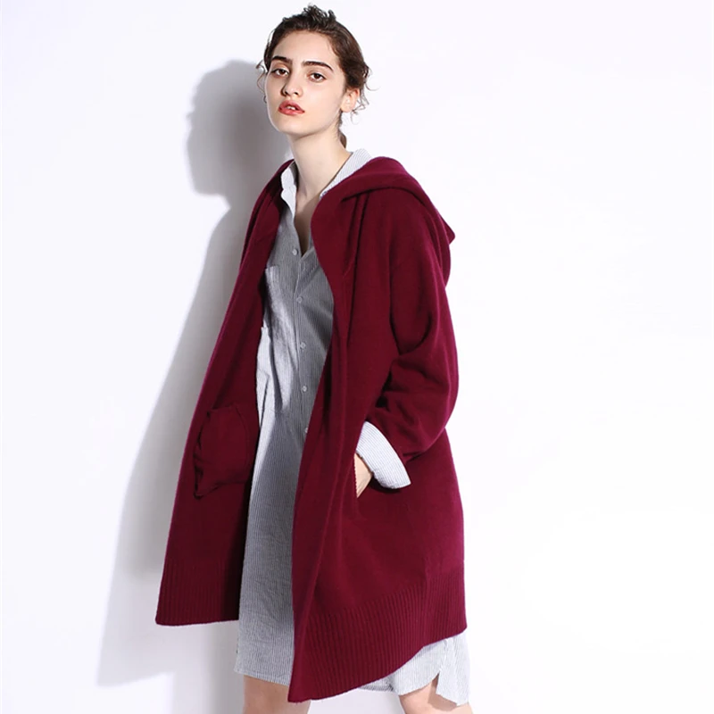 Black Cardigan Long Womens Hood Wear Long Black Cardigan New