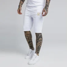 Men Summer New Fashion Cotton Shorts Man Fitness Knee Length Sweatpants Male Jogger Workout Sik Silk Brand Short Pants