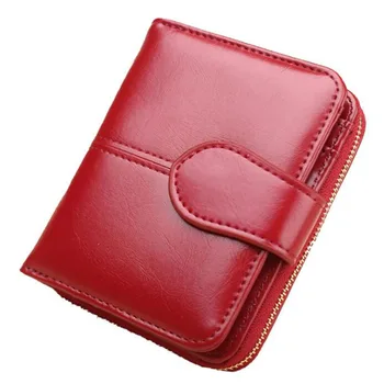 

Fashion Simple Women Wallets Multifunction Coin Purse Waterproof Portable Zipper Mini Short Coin Purses Holders Black