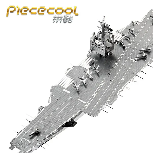 Piececool военная модель линкор 3D металлическая головоломка сборные игрушки Русский линкор Петр Великий Россия P110-GS - Цвет: P083S