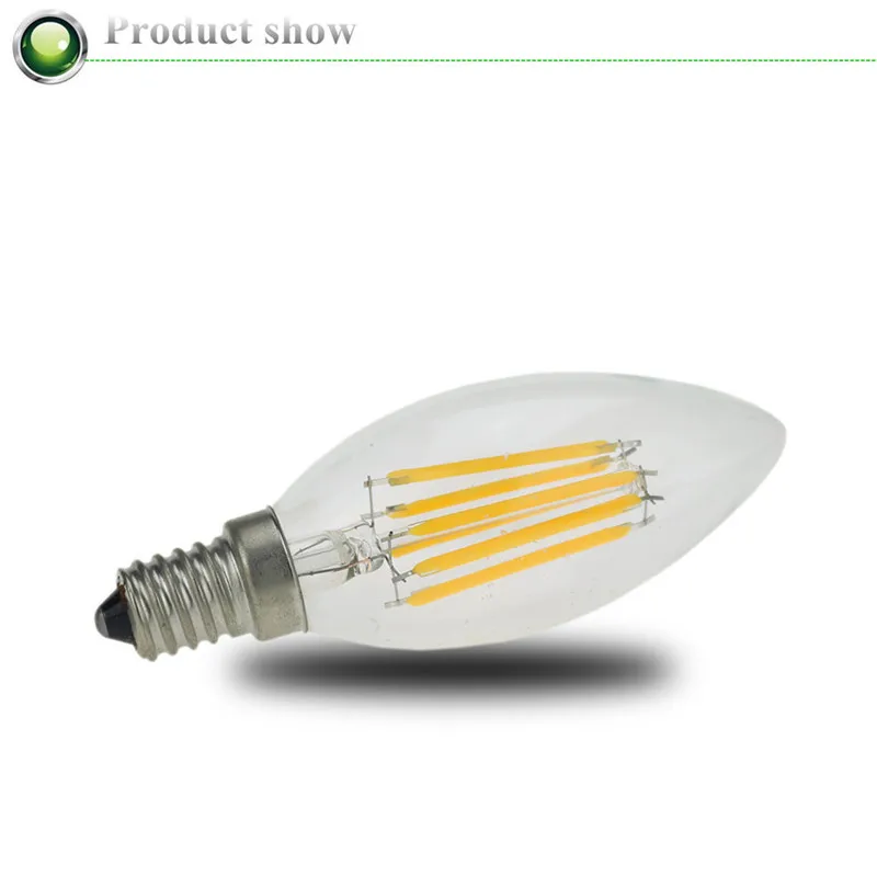 FEIYAO лампы светодиодные свечи E14 Винтаж ac220v 2 Вт 4 6 лампочки накаливания LED edison