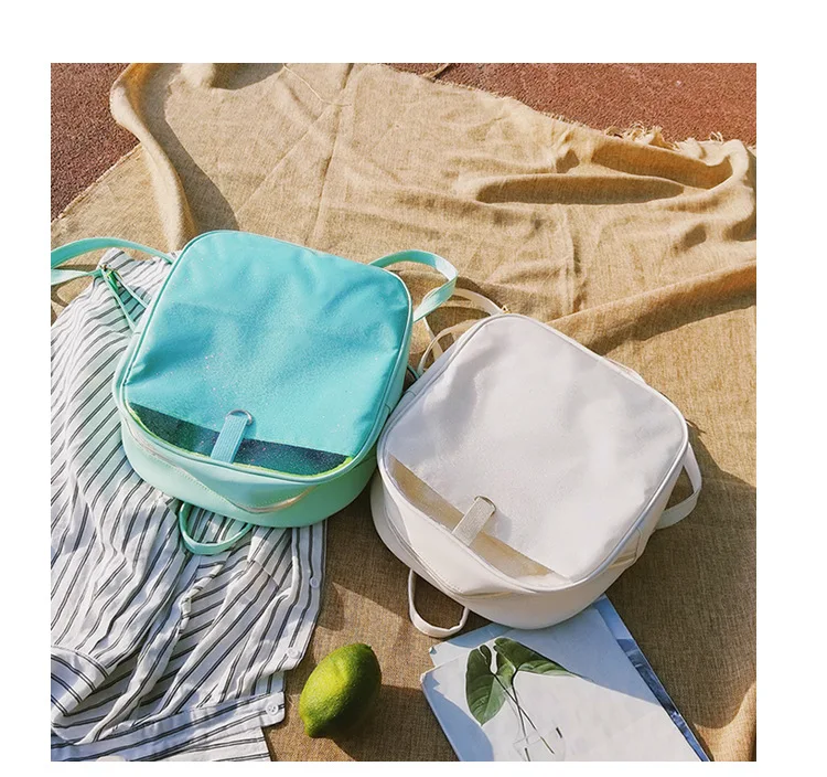 Прозрачный женский рюкзак, корейская мода, искусственная кожа, школьная сумка для девочек-подростков, маленькая сумка, желеобразный рюкзак