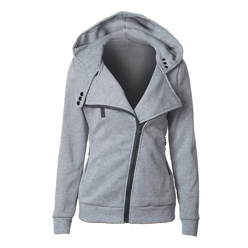 

WENYUJH Candy Color Spring Women Hoodies Sweatshirt Zipper Turn Down Collar Slim Long Sleeve Warm Female Hoodie Sudaderas Mujer