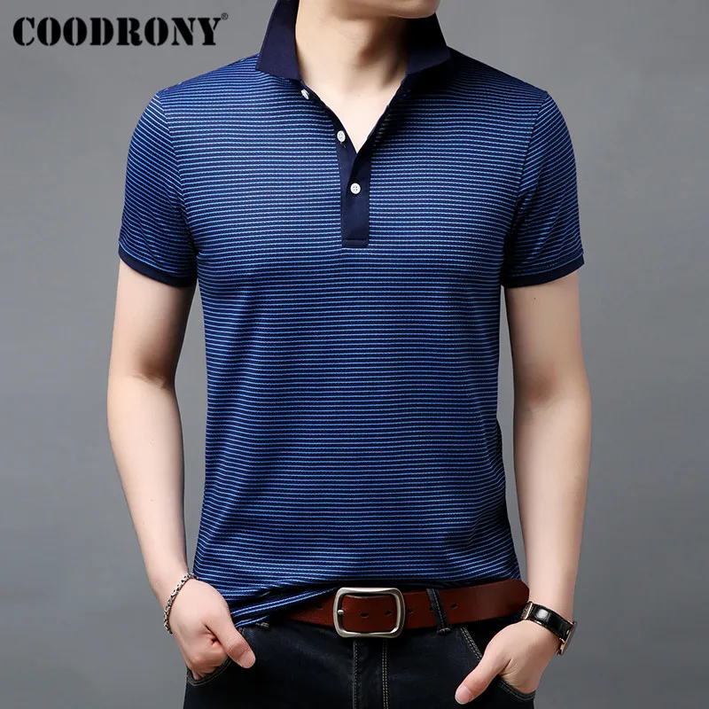 COODRONY Striped Short Sleeve T Shirt Men Cotton Tshirt Business Casual T-Shirt Men Clothing Spring Summer Men's T-Shirts S95054 COODRONY Striped Short Sleeve T Shirt Men Cotton Tshirt Business Casual T-Shirt Men Clothing Spring Summer Men's T-Shirts S95054