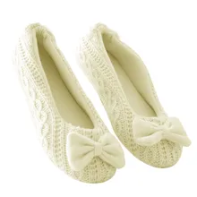 Venta caliente de Las Mujeres Zapatos Zapatillas de Casa Femeninos Bowknot Señoras de La Manera de la Cachemira A Mantener Caliente Zapatos de Interior Para Las Mujeres Ocasionales de Alta Calidad