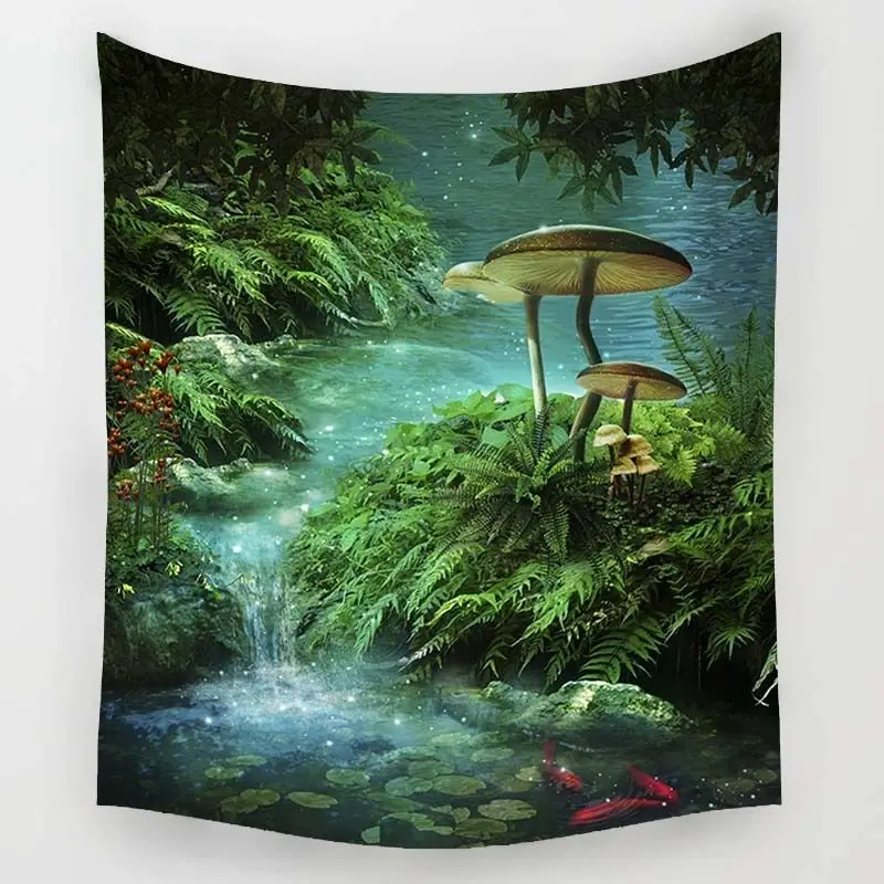 Fairy Forest Tapestry Bohemian Wall Hanging Tapestry Forest Starry Night Tapestry for Home Wall Decorations Tapestries