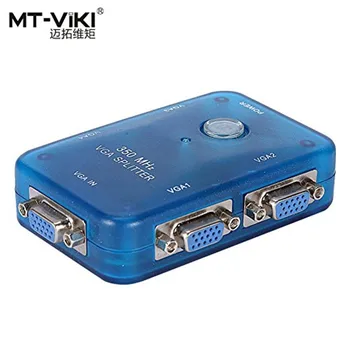 

2017 Original MT-VIKI 350Mhz 4 Port VGA Video Splitter Distributor I input to 4 Output 1 PC computer 4 monitors Maituo 3504a