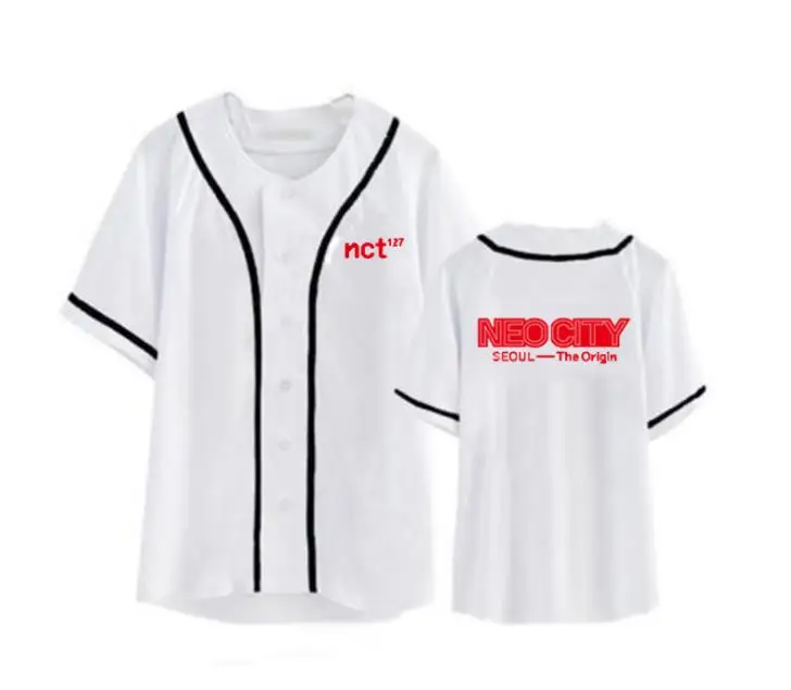 Kpop nct127 nct 127 Нео город же печать бейсбольная футболка Летняя унисекс Мода