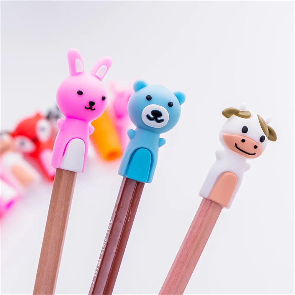 

3Pcs/set Kawaii Animal Pencil Lengthen Extender Holder Portable Pencil Extender for Office School Stationery