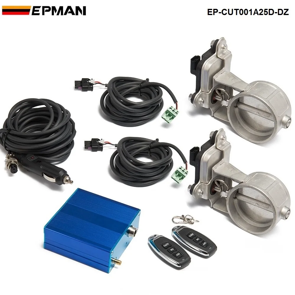 EPMAN -Exhaust Control Valve Dual Set w Remote Cutout Control  For 2.5" 63mm Pipe 2 sets EP-CUT001A25D-DZ
