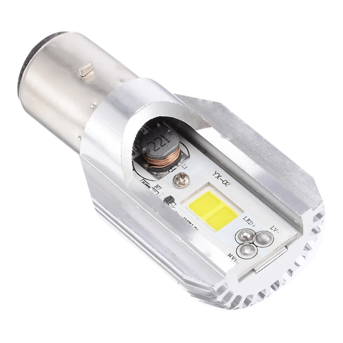 

For Honda 1PC White LED Motorcycle Hi/Lo Beam Headlight Bulb H6 BA20D COB 12W DC 9-85V Wireless Single Side Lamp Mayitr
