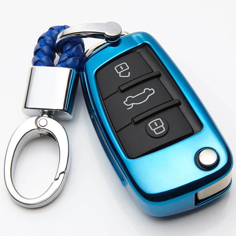 

KUKAKEY TPU Car Key Cover Styling Case Cover Fob Shell For Audi TT A5 A8 A7 A4 A4L 8S B9 Q5 A6L Q3 Q7 Car Styling Accessories