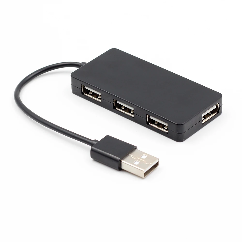 GOOJODOQ 4 порта USB 2,0 концентратор разветвитель кабель адаптер для ноутбука ПК Macbook тонкий usb-хаб 2,0 высокая скорость