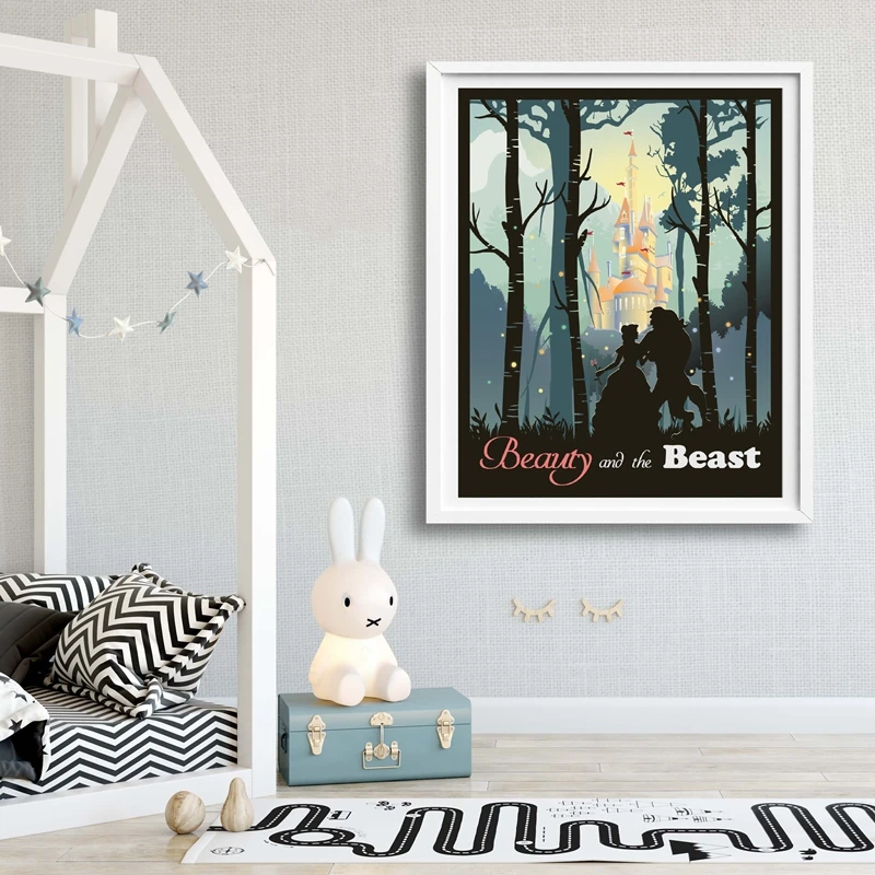 Beauty & the Beast print kids room decor