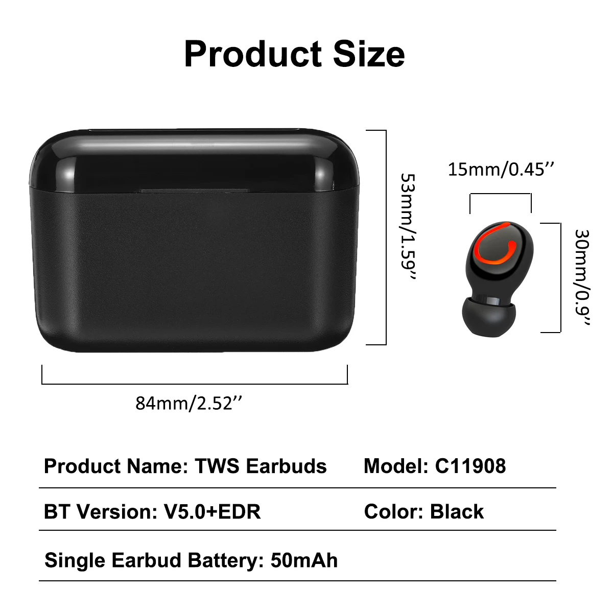 TWS Беспроводные bluetooth 5,0 наушники с микрофоном, водонепроницаемые спортивные bluetooth-наушники, наушники 2600 мАч, зарядное устройство для телефона