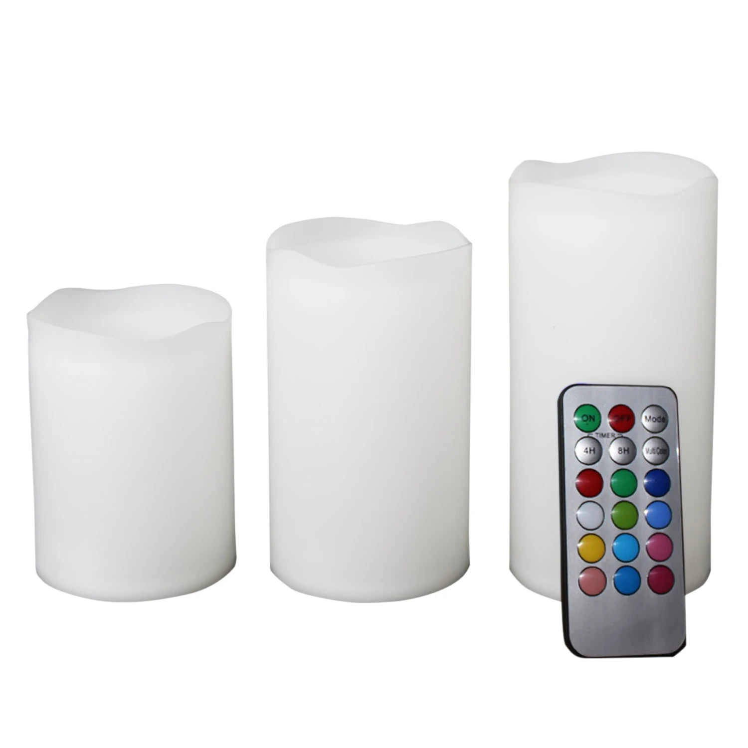3Pc Candle Wireless Remote Control Candle velas Operated LED Flameless