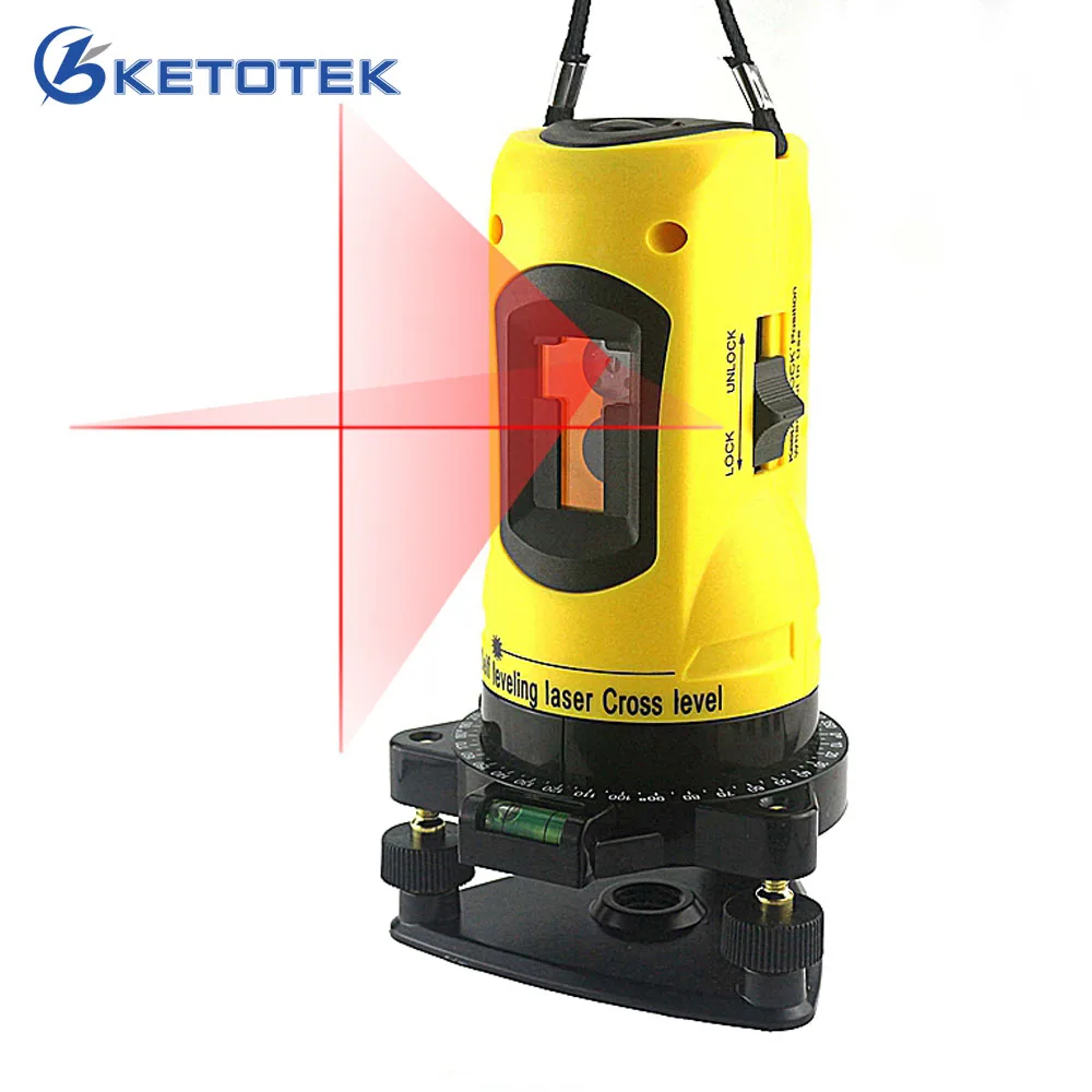 

KETOTEK Laser Level Household 2 Lines Cross 360 Rotary Cross Laser Line Self Leveling Laser Level with Horizontal Vertical Line
