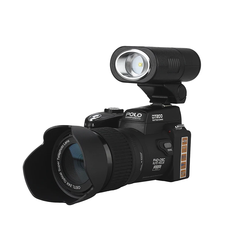 

Protax/POLO D7200 33MP 1080P Digital DSLR Camera Body Camera Camcorder+LED Spotlight