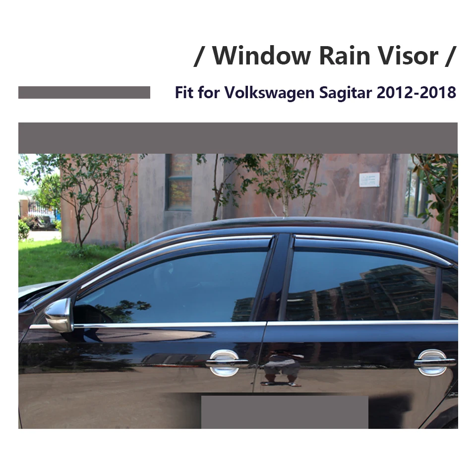 Atreus 1 компл. ABS для 2018 2017 2016 2015 2014-2012 VW Sagitar аксессуары Автомобиль Vent ВС дефлекторы гвардии дым козырек на ветровом стекле