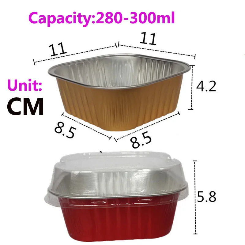 50 набор алюминиевой фольги формы для выпечки утолщенные контейнеры для закусок для булочек, кексов держатель посуды упаковка icecream контейнер для тортов