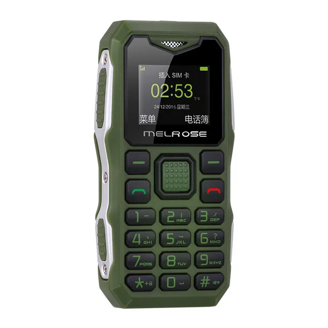 2 шт./лот Melrose S10 русская клавиатура большой голосовой фонарик FM мини маленький размер прочный мини карманный студенческий мобильный телефон - Цвет: Зеленый