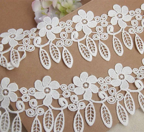 

5 yard 7cm 2.75" wide ivory tassels fringe lace trim ribbon ML25L73