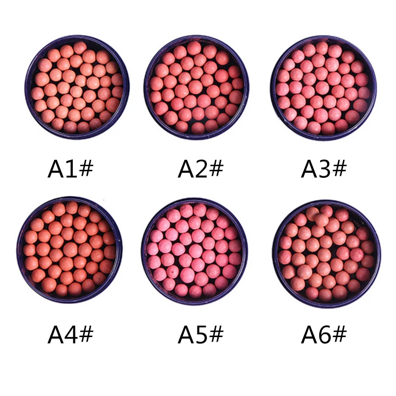 Основа для лица тональная матовая щека Румяна Пудра пигменты для макияжа Водонепроницаемый бронзант для лица Контурные открытые шарики-Румяна Косметика
