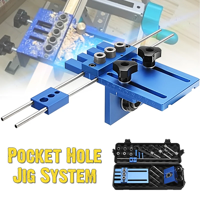 

1 Set Woodworking Tool DIY Woodworking High Precision Dowel Jigs Kit 3 in 1 Drilling Locator Drilling Guide Kit Hand Tool Set