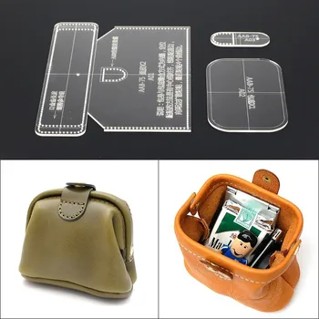 

DONYAMY 1 Set Handmade Acrylic Leather Women's Wallet Pattern Stencil Template