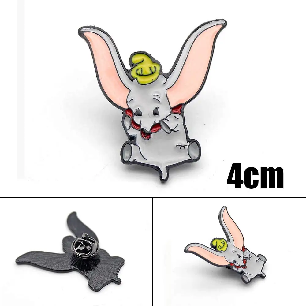 Мультфильм Аниме Dumbo милый слон металлический значок твердая эмаль брошка на