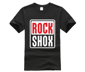 ROCK SHOX Logo Moutain MTB Biker Bicycler Men's White Black T-Shirt euro size T Shirt Gift male Top Tee drop shipping