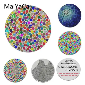 

MaiYaCa Your Own Mats Colorful Concentric Circles Vortex Anti-Slip Durable Silicone Size for 20x20cm and 22x22cm Mousemats