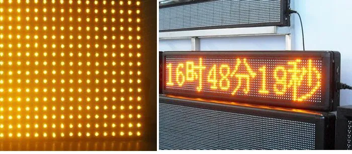 25x105 см светодио дный светодиодный знак p10 Желтый цвет светодио дный светодиодный дисплей 9,8 'x 41 ''p10 Желтый светодио дный светодиодный знак