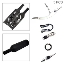 5pcs Multifunctional Wine Bottle Corkscrew Accessory Wine Tool Set Bottle-Shaped Holder Bottle Opener 5pcs Multifunctional Wine Bottle Corkscrew Accessory Wine Tool Set Bottle-Shaped Holder Bottle Opener