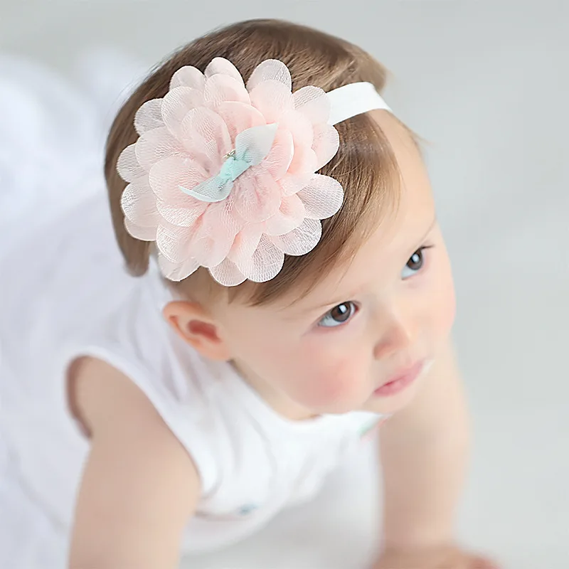 Silicone Anti-lost Chain Strap Adjustable  2022 1 Pcs Baby bow girls Lace Headbands pearl flowers Headband Headwear Hair Band Baby Hair Accessories Girls Christmas Gifts new born baby accessories	 Baby Accessories