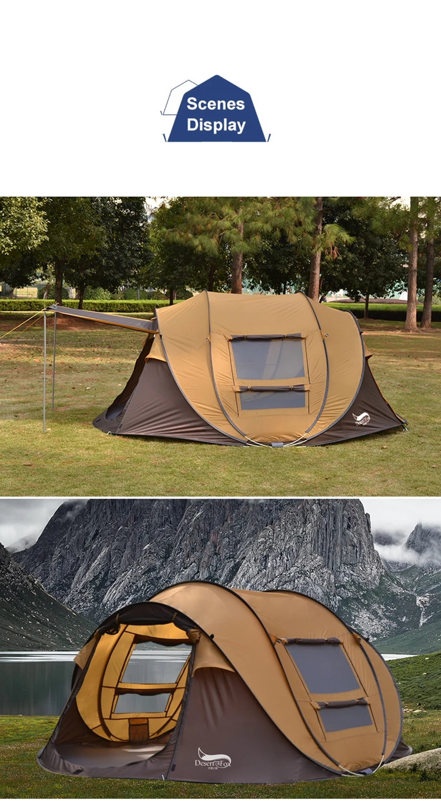 3 4 pessoa ao ar livre instalação instantânea tenda 4 temporada à prova dwaterproof água tenda para caminhadas