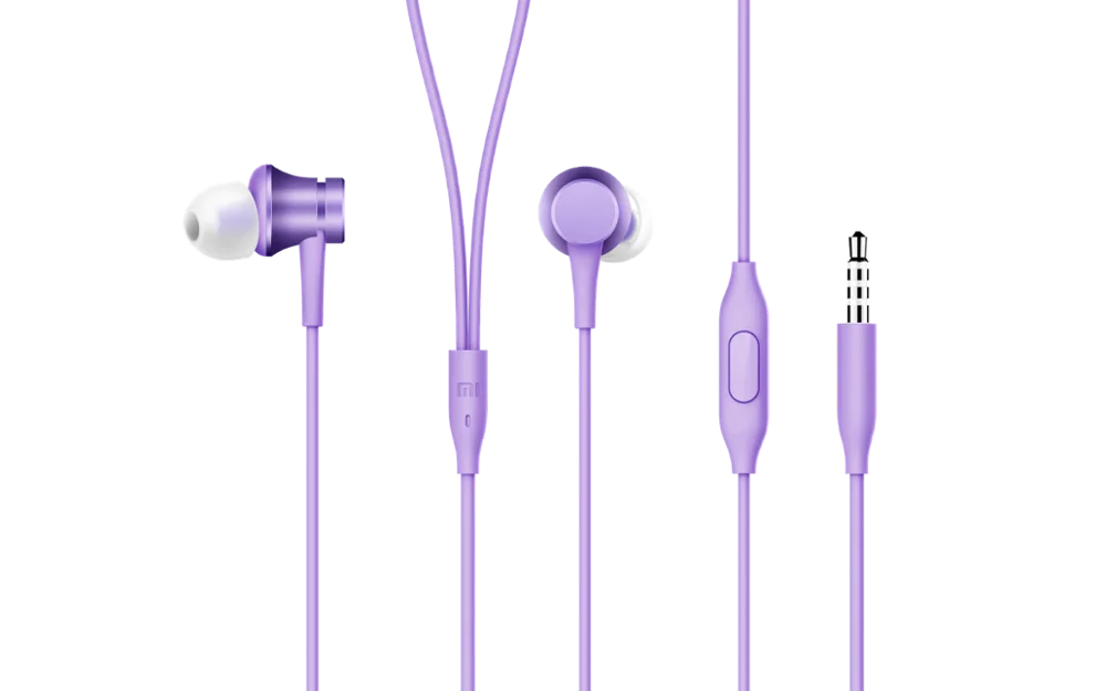 Original Xiaomi Piston In-Ear Headphones Basic Colorful Edition Wire Control Noise Cancelling Mi Earphone Basic