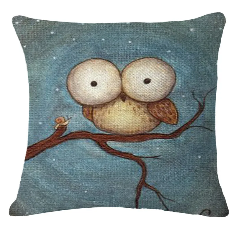 بيع الأوروبية الرجعية بسيطة الكرتون البومة هدية الزفاف بالجملة غطاء الوسادة سيارة المنزل كنبة مكتب حزب كسوة وسائد للزينة