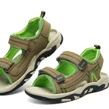 Бренд года; Летняя Пляжная детская обувь; сандалии с носком; дизайнерские сандалии с накладками для мальчиков; для детей 4-13 лет; JUNSHANANGEL