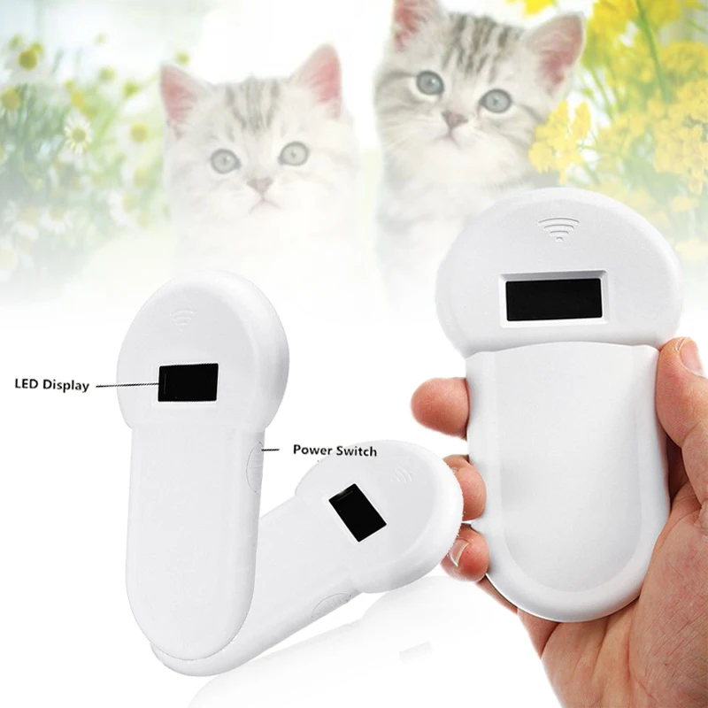New Universal RFID ISO FDX-B Animal Chip Reader Microchip OLED Display Handheld Pet Dog Cat Scanner