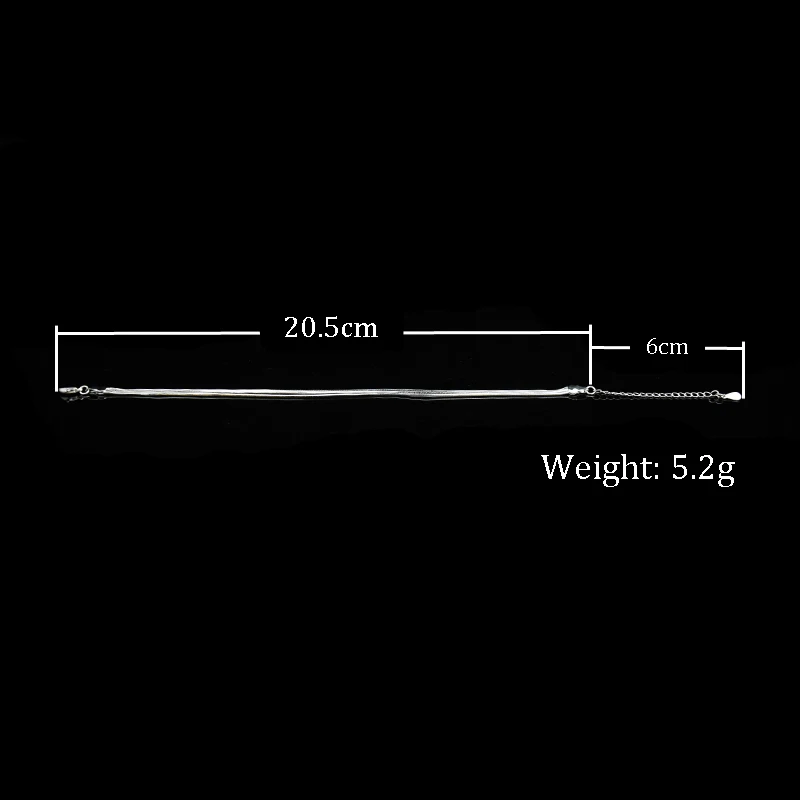 Hot Sale Sexy Beach Multilayer Snake Bones Anklets Foot Chain 925 Sterling Silver Foot Anklet Bracelet For Fashion Women Jewelry