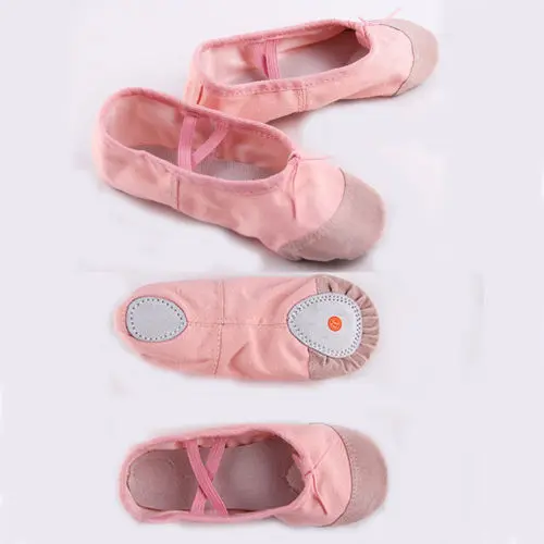 2019 Newest Hot Pink Leather Ballet Dance Slippers Gym Shoes Child Boys Girls Sizes Full Sole Ballet Dance Shoes