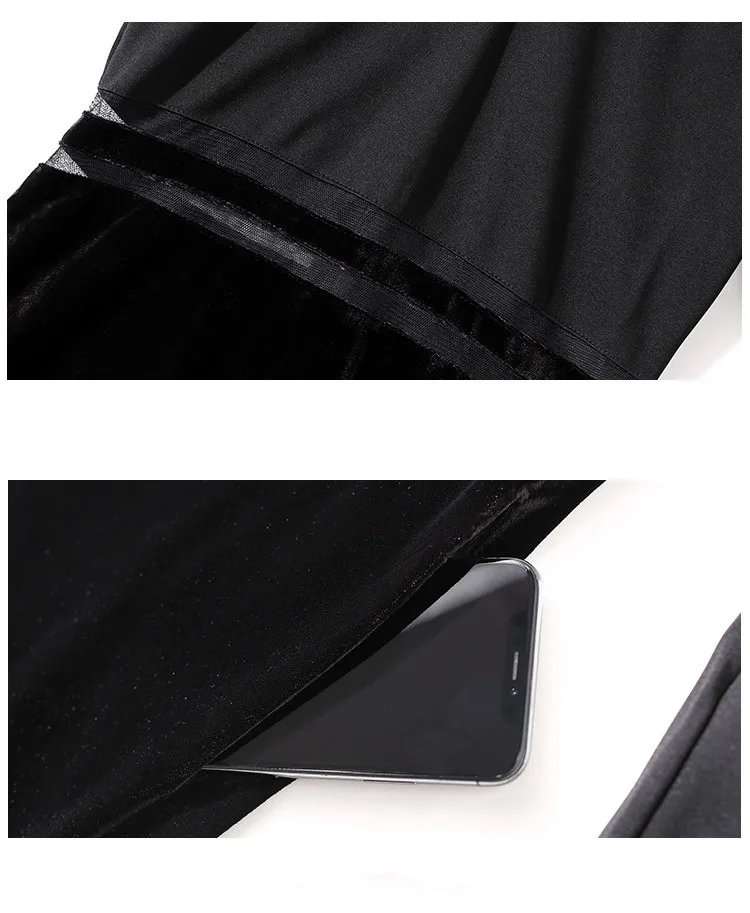Tang 2019 New Autumn Winter Dress Women Plus Size Velvet mesh Stitching Long Vintage Elegant Robe Elbise Office Casual Dress vestidos (1)
